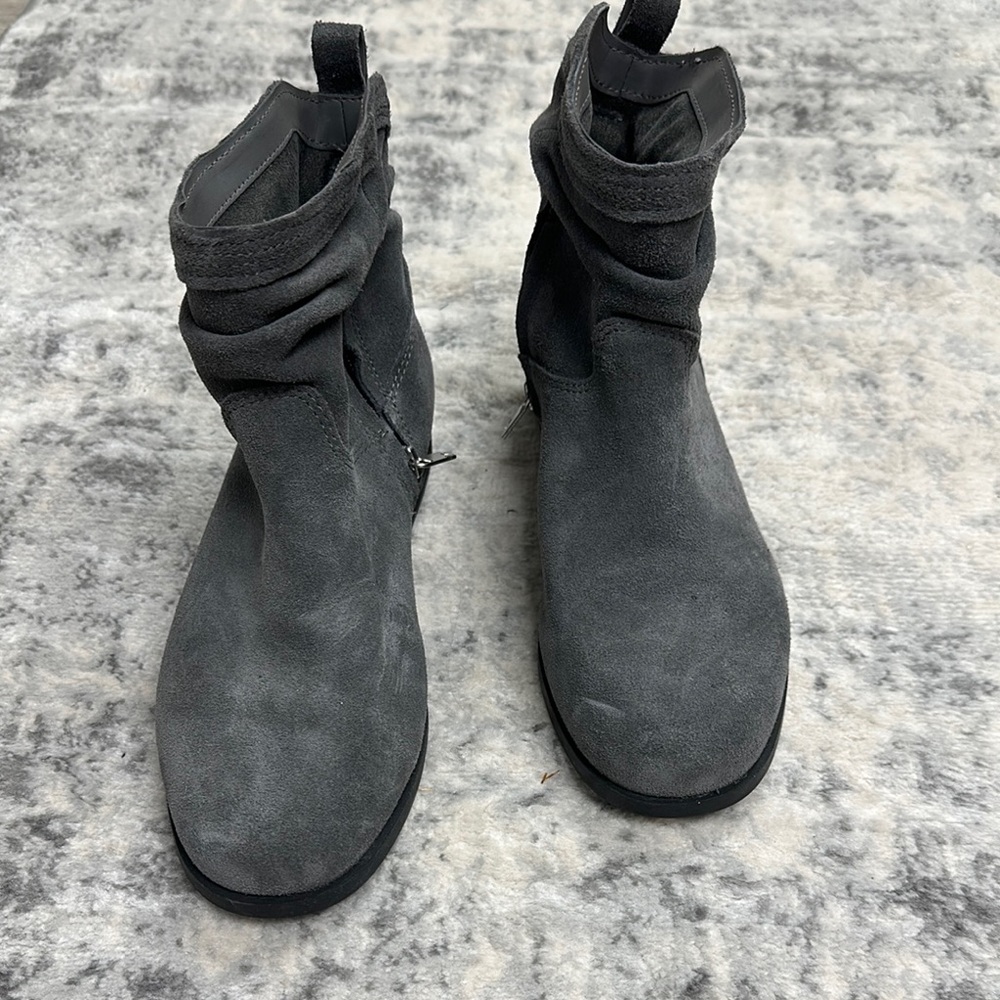 Women's Grey Suede Ankle Boots